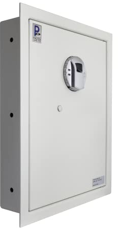 Protex Safe Fingerprint Wall Safe (FW-1814Z), fingerprint locking system, Burglary Resistant wall safe, digital electronic locking system, velvet interior, automatic door opening, 2 Removable shelves