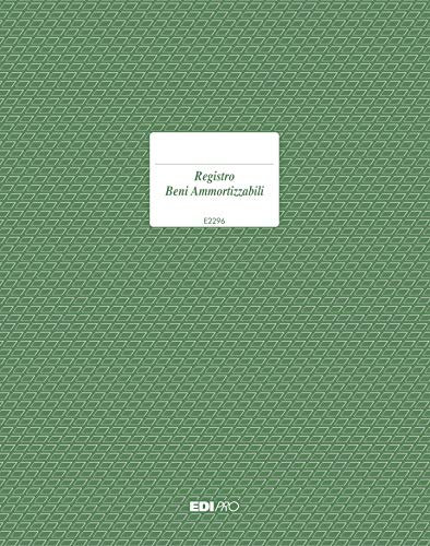 EDIPRO - E2296 - Registro cespiti ammortizzabili 45 pagine numerate f.to 31x24,5