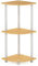 Furinno kompaktes Eck-Mehrzweck-Regal mit 3 Ebenen, Buche/Weiß, 29.46 x 29.46 x 75.18 cm