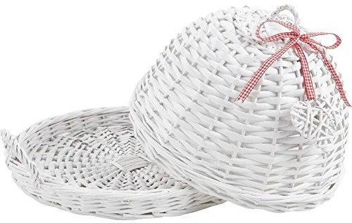 Cloche à fromage en osier blanc