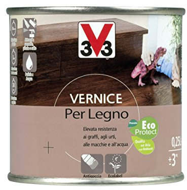 V33 Vernice Per Decorare E Valorizzare I Rivestimenti Interni In Legno, Resa 12mq / L Circa Mogano 250 Ml