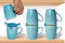 ELYPRO Coffee Mug Organizers and Storage, Kitchen Cabinet Shelf Organizer - Cupboard and Pantry Organization, Expandable Stackable Gadget for Tea Cup and Coffee Mugs, Save Space, Organize, 6pk