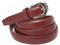 YEHMAN klassischer dünner damen Ledergürtel breite 2 cm Länge 120 cm kürzbar Bordeaux