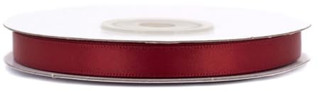 Doppelseitiges Satinband 6mm x 20m Rolle - FARBAUSWAHL in 6/10/25/38mm - farbecht & waschbar - Schleifenband für Hochzeit - Geschenkband zum Verpacken Dekorieren Basteln - Bordeaux 270