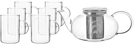 Leonardo 032843 Moon - Tetera con vasos, color blanco
