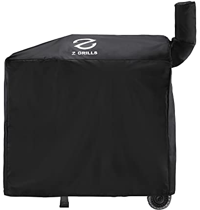 Z GRILLS Pelletgrill-Abdeckung, 124 cm, offizielles Originalprodukt, verbessertes 600D-Polyestergewebe, strapazierfähig, wasserdicht, wetterbeständig, volle Länge, Grillabdeckung für 450er-Serie,