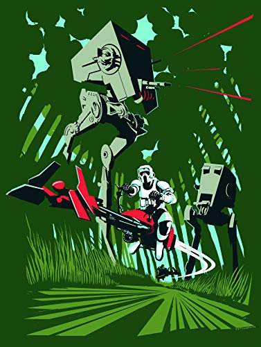 Komar Wandbild | Star Wars Classic Vector Endor | Kinderzimmer, Jugendzimmer, Dekoration, Kunstdruck | ohne Rahmen | WB108-30x40 | Größe: 30 x 40 cm (Breite x Höhe)