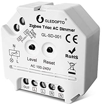 GELDOPTO Zigbee 3.0 Smart Home Triac AC Dimmer LED-Touch Control Push-Switch Work with 2.4G Remote Control Smartthings