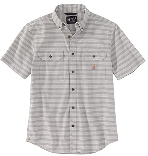 Carhartt Chemise à carreaux ample à manches courtes pour homme 105175 - Poids moyen - Gris Carhartt, Carhartt Gris