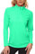 FANGJIN Damen Surf Shirt Bademode Oberteile Frauen Sommer Rash Guard UV Shirts Langarm Surf Shirt Schwimmen UPF 50+ modern Zipper Sweatshirt Grün S