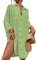 Bsubseach Swimsuit Coverup for Women Bathing Suit Blouse Button Down Shirt Dresses Swiss Dot Avocado Green