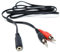 DRUT 2m 3.5mm Stereo Jack Socket to Twin Phono RCA Phono Male Plug Audio Adapter Extension Cable Lead 6.5ft
