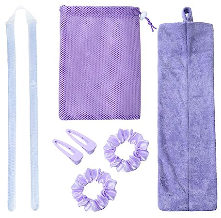 Hitzeloses Lockenwickler-Set, keine Wärmegel-Perlen, Lockenstab, schlafende Lockenwickler, DIY-Haar-Styling-Werkzeuge mit Haarbändern, Clips, Aufbewahrungstasche für mittelgroße lange Haar-Styling#5