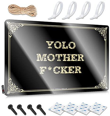 Lustiger Spruch Blechschilder Yolo Motherf*Cker Metallschild Küchenschilder und Dekor Metall Man Cave Schild (Farbe: Farbe, Größe: 30 x 40 cm)