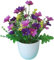 Künstliches Grün, künstliche Topfpflanzen, europäischer Stil, Teerose, künstlicher Blumentopf, Bonsai, Haus, Garten, Tisch, Raumdekoration, Simulation grüner Blätter, Pflanze, Topfblume (Farbe: Lila)