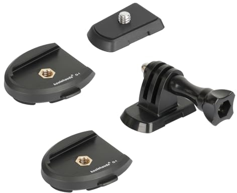 koolehaoda Adaptador de Placa de liberación rápida Accesorios para cámaras de acción para Gopro/Selfie Stick/trípode/monopié/cámara compacta/teléfono/luz de vídeo LED (Paquete de 2)