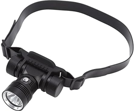 Linterna Frontal de Buceo 8000LM, Akozon Linterna Frontal de Buceo 8000LM 3 Iluminación Aleación de Aluminio Anfibia IPX8 Luz Amarilla Impermeable 100 M Faro de Natación