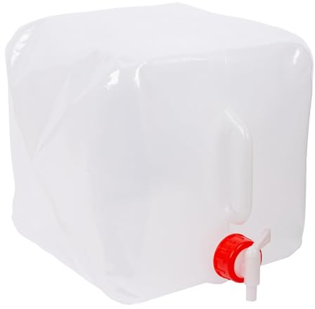 Redwood Plastic Collapsible Water Container with Tap - 15L - White