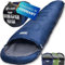 EXPLORER® Tramp Schlafsack Blau -9°C +9°C [250GSM] 3 Jahreszeiten Leichter Mumienschlafsack für Erwachsene[1300g] 230x80x55cm kombinierbar, ideal für Outdoor, Camping, Trekking und Reisen
