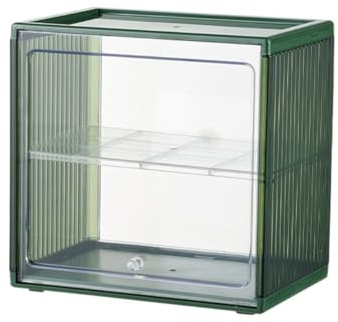 BOGDTF Joyero Estante De Almacenamiento De Tazas De Café Tocador Transparente De Acrílico Caja De Almacenamiento Cosméticos Y Productos Para El Cuidado De La Piel Caja De Almacenamiento De Doble C