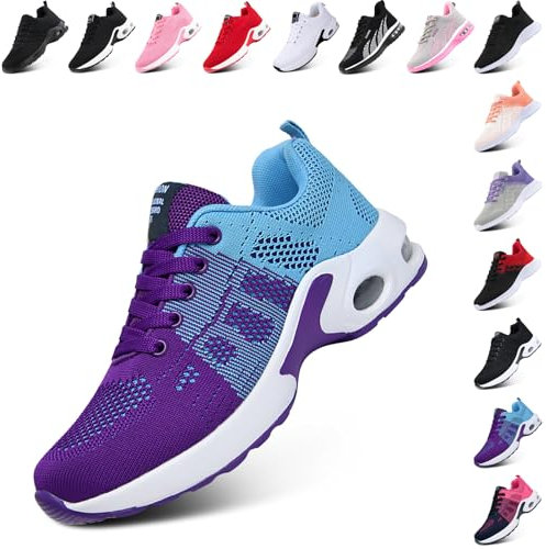 Hitmars Scarpe da Running Corsa Donna Scarpe da Ginnastica Fitness Sportive Respirabile Leggero Running Sneakers Basse Interior Casual all'Aperto Viola EU 36