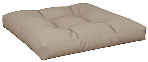 vidaXL Palettenkissen Taupe 80x80x12 cm Stoff