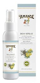 L'AMANDE - Deodorante Uomo e Donna Spray senza Alcool Delicato, Deodorante Donna, Uomo, Bambini contro Irritazioni Senza Sali di Alluminio con Olio Essenziale di Cipresso Bio della Toscana, 100 ml