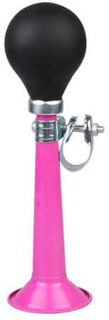 Klassische Lufthupe, 5,6 cm, Metall-Fahrradhupe, traditionelles tragbares Fahrradhupe, Trompete, Quetschgummi-Birne für die meisten Fahrräder, Freizeitfahrzeuge (Rosa)
