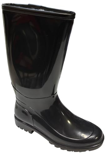 Generico stivali di gomma donna con fodera in vera lana (nero, Sistema Taglie Calzature EU, Adulto, Donna, Numero, Media, 38)