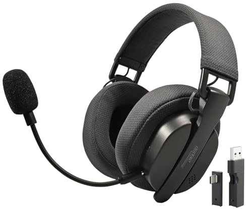 auvisio Funk Kopfhörer kabellos: Klappbares 3in1-Funk-Gaming-Headset, 2,4 GHz, BT 5.3, 10 Std. Akku (Gaming-Kopfhörer, Bluetooth, On Ear, Bluetooth, Klinkenstecker)