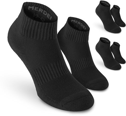 Safersox Tanzsocken kurz, 3 Paar, Schwarz, Damen & Herren, 39-42 | Für Ballett, Jazz & Modern Dance: Socken zum Tanzen ohne Grip, perfekt zum Drehen. Ohne Logo in vielen Hautfarben