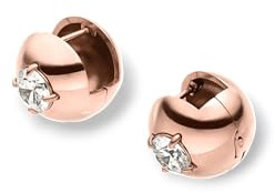 Purelei Resonance Glow Ohrringe – Trendige Kugel-Creolen mit weißem Zirkonia – Edelstahl (Gold 14K vergoldet/Silber/Roségold 18K) – 15,5 mm Statement-Ohrringe für Damen
