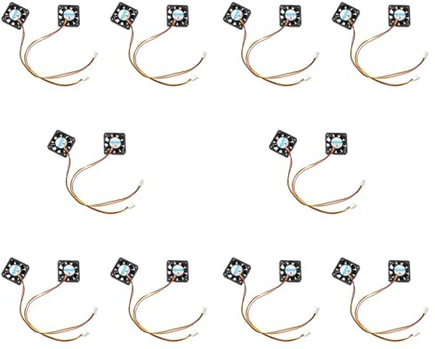 Onchdbfhuu 20 Pcs 3 Pin 40mm Square PC Computer Cooling Fan DC 12V Black