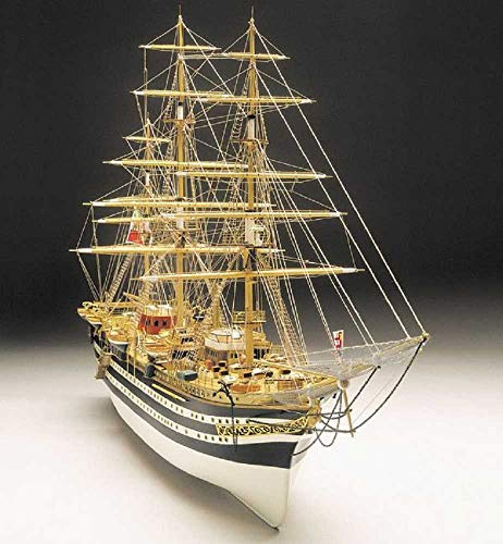 Best Price Square Amerigo Vespucci 1:100 Baukasten Segelschulschiff Metall, Holz Modellbaukasten Segelschiff-Modellbaukasten Schiffsmodellbaukasten Gold Teenager, Adults Nicht zusammenklappbar