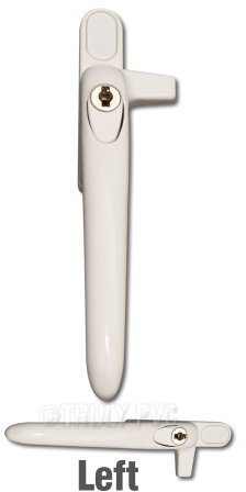 Yale Virage Cockspur Window Handle - White, Left, 21mm