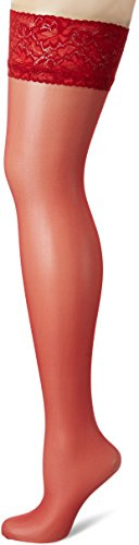 Fiore Milena 20 denier hold-ups (2-Small, Red)