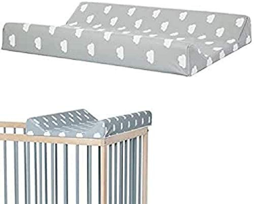 moKee Cloudy Wickelunterlage, 70 cm Länge x 47 cm Breite, Grau
