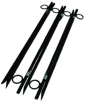 Yard Tuff 1/2 x 30 Rebar Stakes, Heavy-Duty Steel Ground Anchors with Loops for Tents, Tarps, Landscaping, Plants, and Outdoor Yard Support, 6 Pack