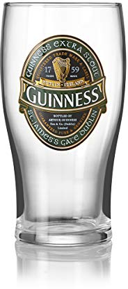 Guinness Official Green Collection Beer Glass, Classic Memorabilia (600ml)