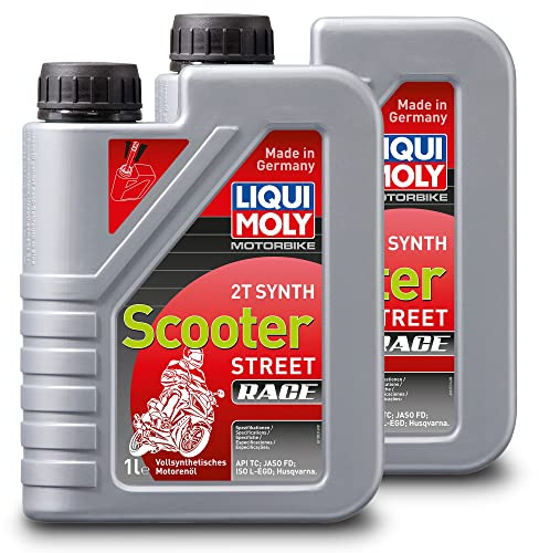 2x LIQUI MOLY 1053 Motorbike 2T Synth Scooter Street Race Motorrad Motoröl 1L