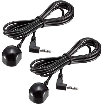 sourcing map IR Infrared Receiver Extender Cable 3.5mm Jack 4.9feet Long 26-39FT Receiving Distance 2pcs