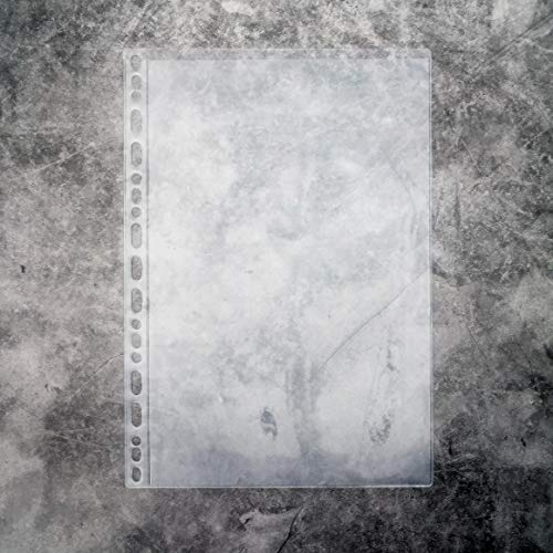 B5 9-Rings 26- Rings DIY Clear Plastic Round Ring View Binder Binding Cover Protector Loose Spiral Notebook Cover Hoder (Paper Pouch, 26 Holes)