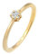DIAMORE Ring Damen Solitär Verlobung mit Diamant (0.045 ct.) in 585 Gelbgold