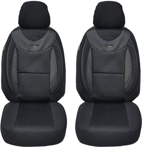 BREMER SITZBEZÜGE Maß Auto Schonbezüge kompatibel mit Hyundai Tucson TL Fahrer & Beifahrer Set ab 2015-2020 / Auto Sitzbezüge Schonbezug Set Autositzbezüge 2er Pack in Schwarz (G102)