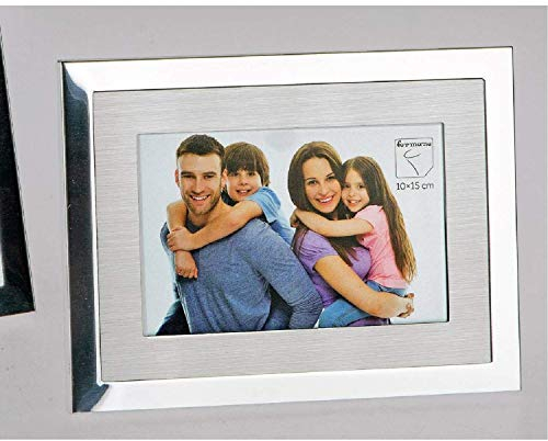 formano Bilderahmen, Fotorahmen ALU für 10x15cm Silber matt + glänzend Metall