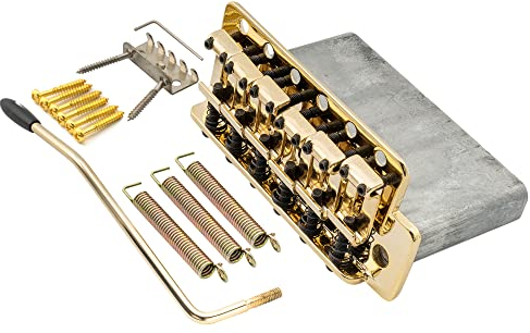 Musiclily Pro 56,5mm Vintage Tremolo Stahl Saitenreiter für Vintage Fender American Strat Style E-Gitarre, Schwarz