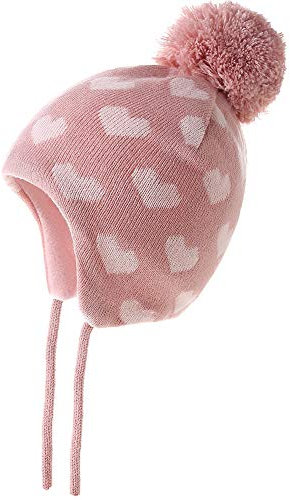 AHAHA Wintermütze Mädchen Kinder Beanie Earflap Pompon Strickmütze 51CM