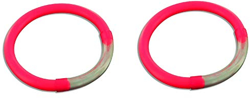 Set: 2 Stück Bissanzeiger Ring rot +gratis Petri Heil Aufkleber