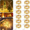 Guezuvoru Guezuvoru LED-Lichterketten, batteriebetrieben, 2 m, 10 LEDs, silberfarbener Draht, weiß, wasserdicht, Sternflasche, Lichterkette für Hochzeit, Party, Schlafzimmer, drinnen und draußen, Deko
