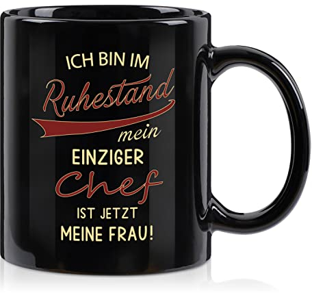 Joymaking Ruhestandsgeschenk für Rentner Tasse, Kaffeetasse Ruhestandseinzugsgeschenk für Männer Rentnergeschenk zum Beginn des Ruhestands Abschiedsgeschenk - Ich bin im Rhuestand, mein eiziger Chef i